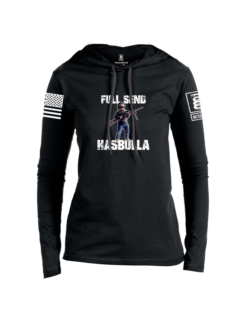 Battleraddle Full Send Hasbulla White Sleeves Women Cotton Thin Cotton Lightweight Hoodie