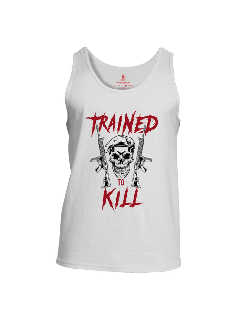 Battleraddle Trained To Kill  Red Sleeves Men Cotton Cotton Tank Top