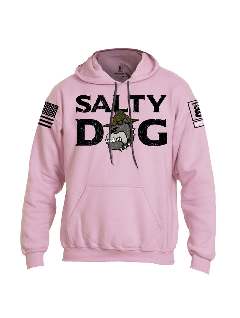 Battleraddle Salty Dog  Black Sleeves Uni Cotton Blended Hoodie With Pockets