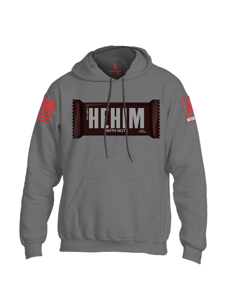 Battleraddle Hehim Choco Bar  Red Sleeves Uni Cotton Blended Hoodie With Pockets