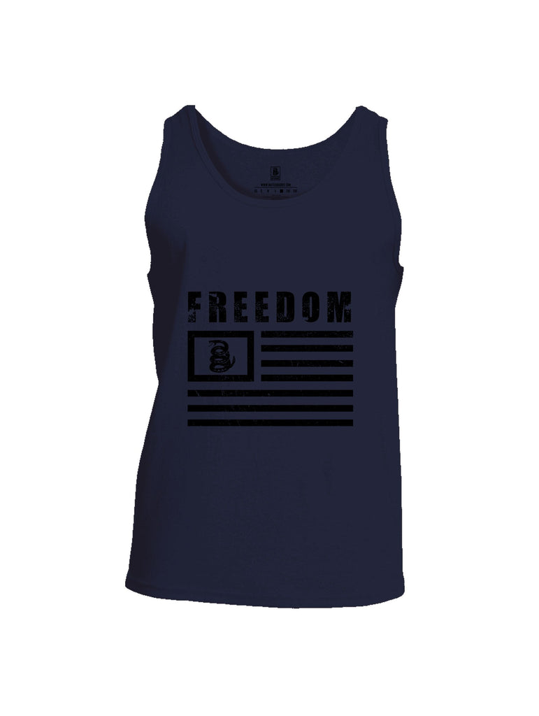 Battleraddle Freedom Flag Black Sleeves Men Cotton Cotton Tank Top