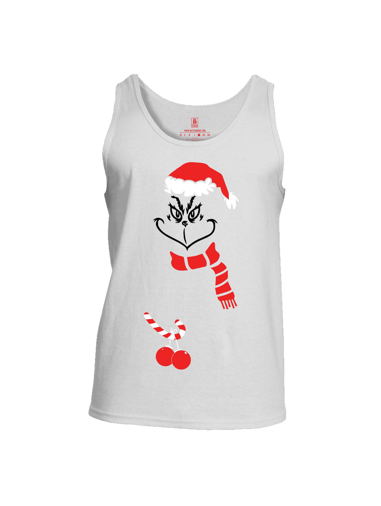 Battleraddle Grinch Christmas Balls Red Sleeves Men Cotton Cotton Tank Top