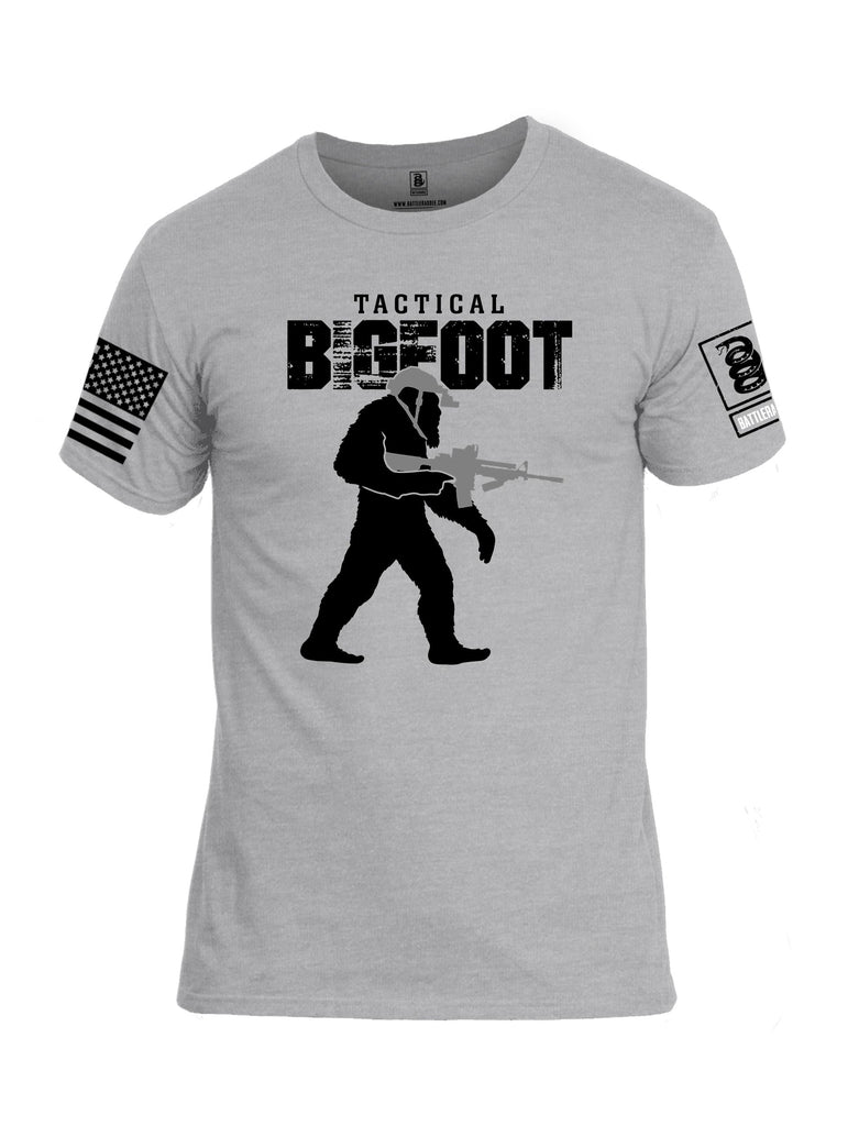 Battleraddle Tactical Bigfoot Black Sleeves Men Cotton Crew Neck T-Shirt