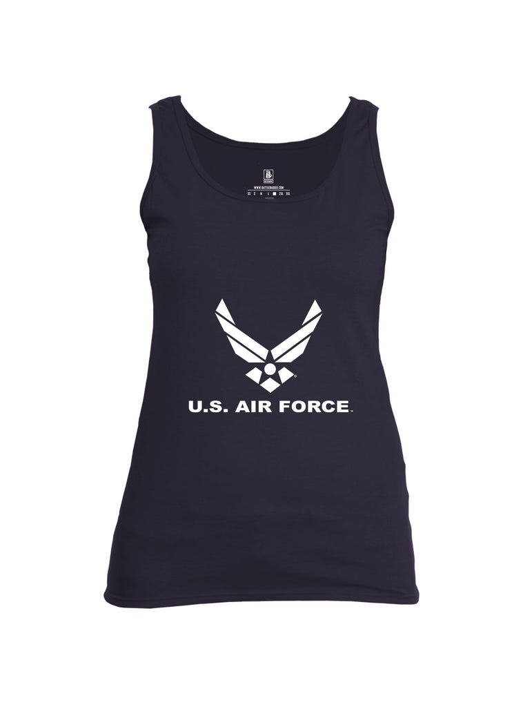 Battleraddle Us Air Force White Sleeves Women Cotton Cotton Tank Top