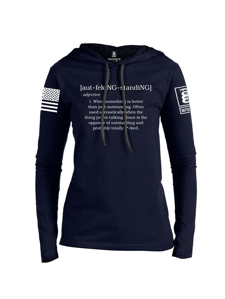 Battleraddle Aut Fecking Standing White Sleeves Women Cotton Thin Cotton Lightweight Hoodie