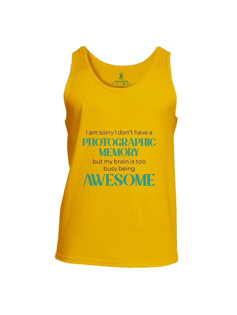 Battleraddle I Am Sorry I Don'T Have A Photographic Memory Pearl Green Sleeves Men Cotton Cotton Tank Top