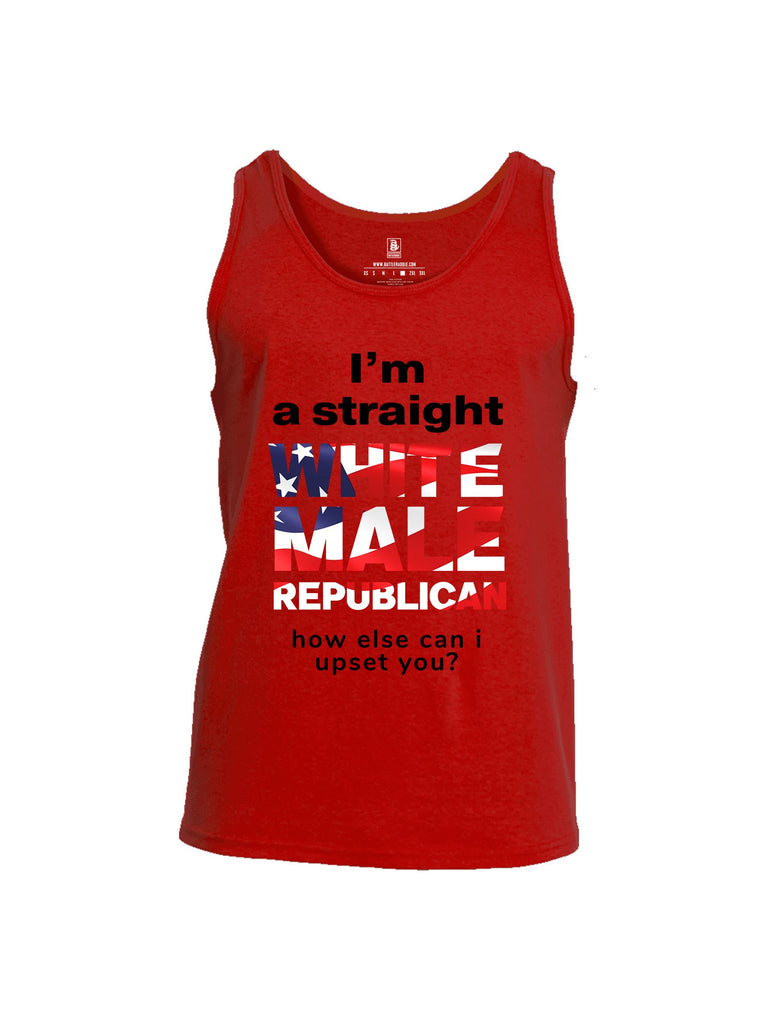 Battleraddle I'M A Straight White Male Republican White Sleeves Men Cotton Cotton Tank Top