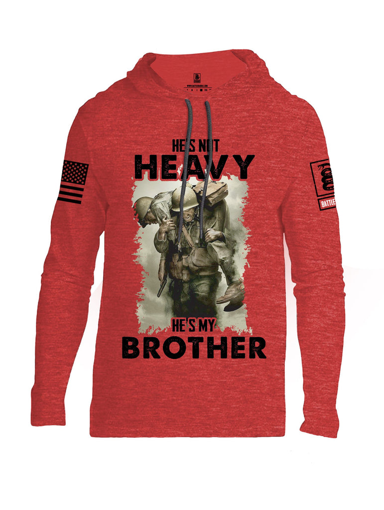 Battleraddle He'S Not Heavy He'S My Brother Black Sleeves Men Cotton Thin Cotton Lightweight Hoodie