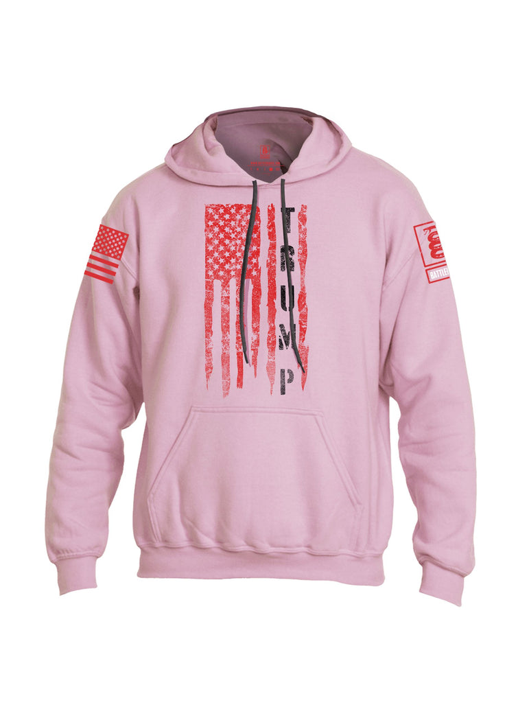 Battleraddle Flag Trump  Red Sleeves Uni Cotton Blended Hoodie With Pockets