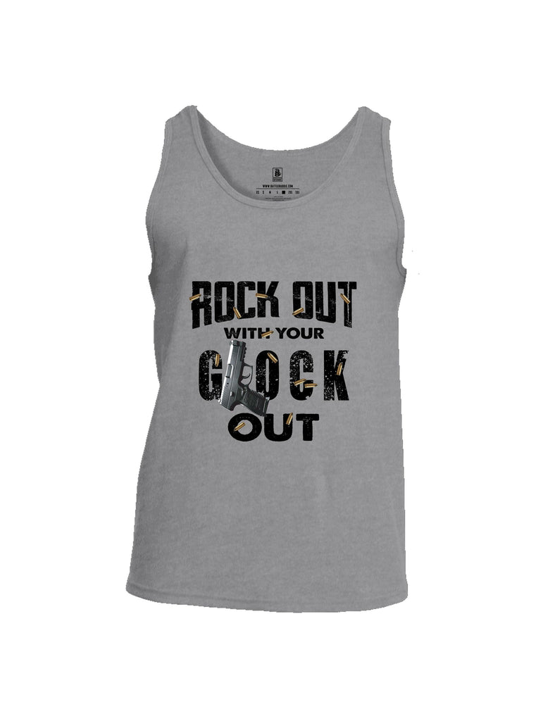 Battleraddle Rock Out With Your Glock Out Black Sleeves Men Cotton Cotton Tank Top