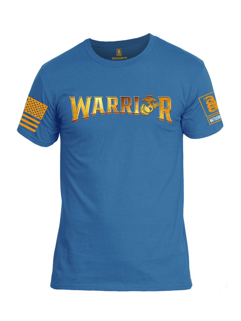 Battleraddle Warrior Orange Sleeves Men Cotton Crew Neck T-Shirt
