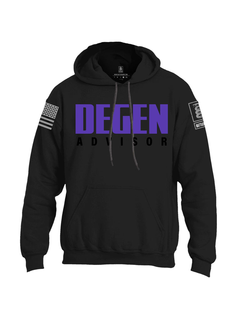 Battleraddle Degen Advisor Grey Sleeves Uni Cotton Blended Hoodie With Pockets