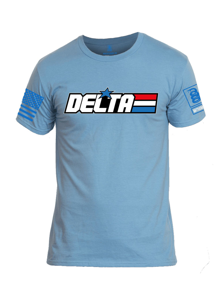 Battleraddle Delta Gi Joe Mid Blue Sleeves Men Cotton Crew Neck T-Shirt