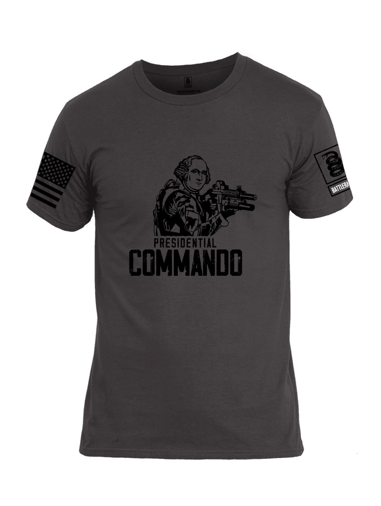 Battleraddle Presidential Commando Black Sleeves Men Cotton Crew Neck T-Shirt