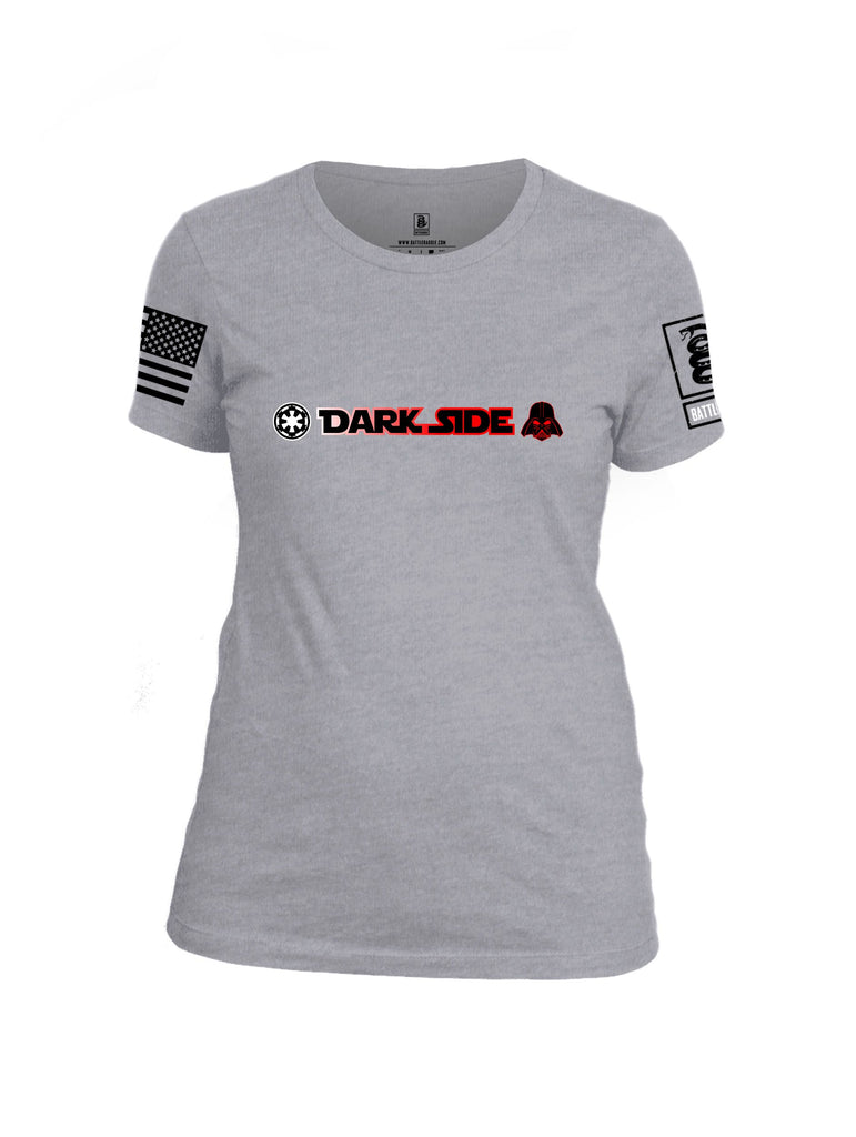 Battleraddle Darkside Black Sleeves Women Cotton Crew Neck T-Shirt