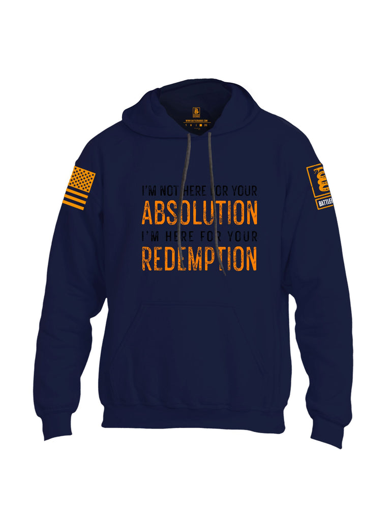 Battleraddle I'M Not Here For Your Absolution Orange Sleeves Uni Cotton Blended Hoodie With Pockets