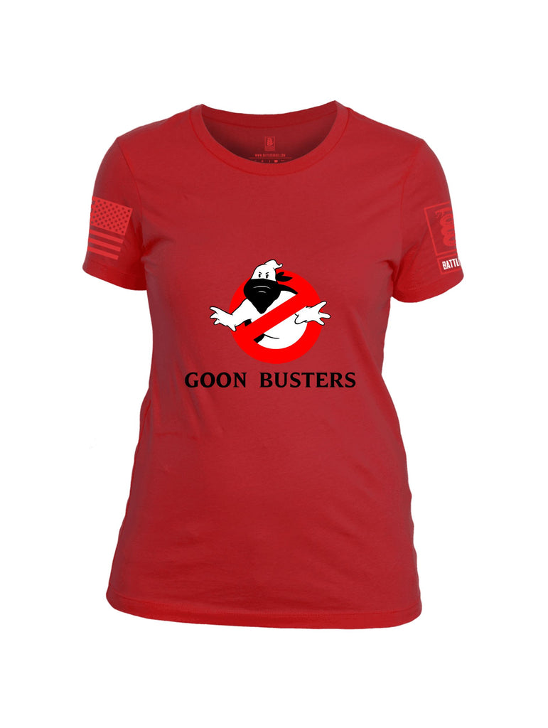 Battleraddle Goon Busters  Red Sleeves Women Cotton Crew Neck T-Shirt