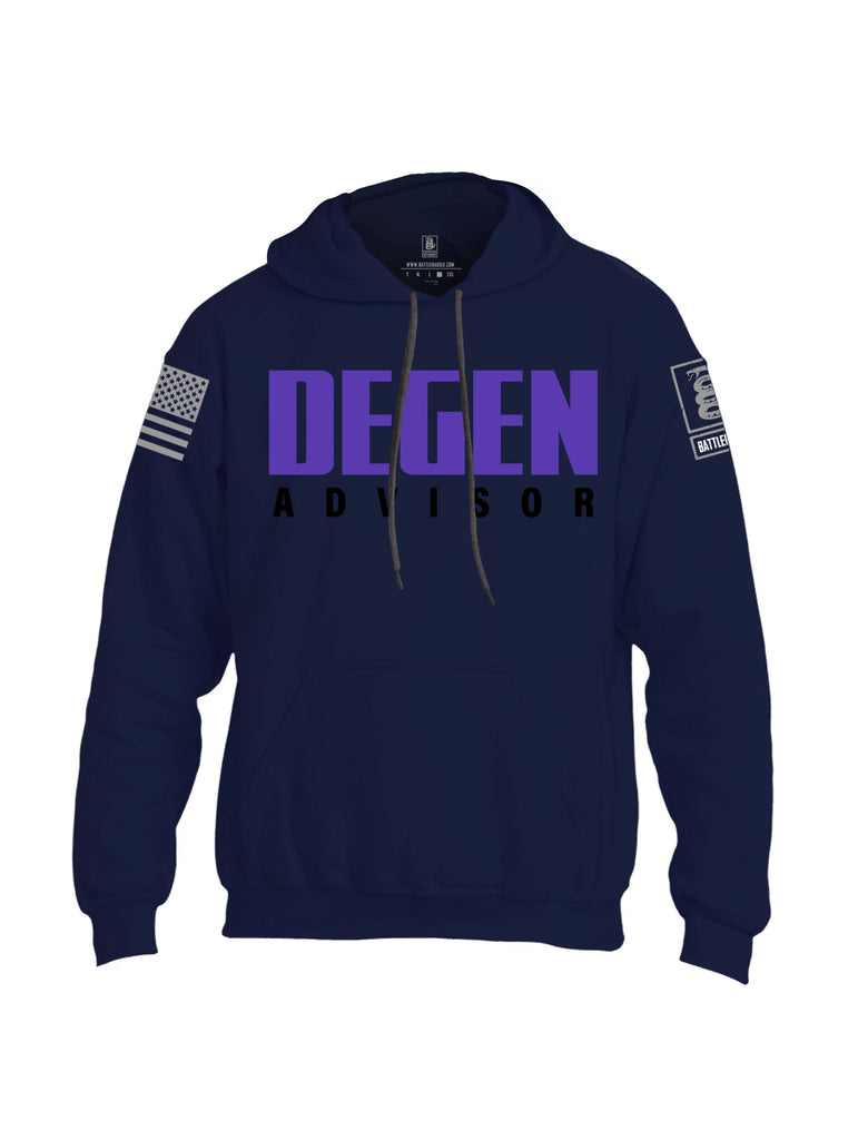 Battleraddle Degen Advisor Grey Sleeves Uni Cotton Blended Hoodie With Pockets