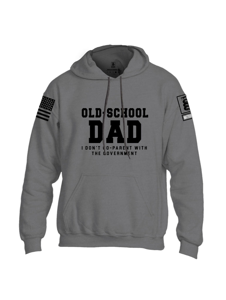 Battleraddle Old-School Dad Black Sleeves Uni Cotton Blended Hoodie With Pockets