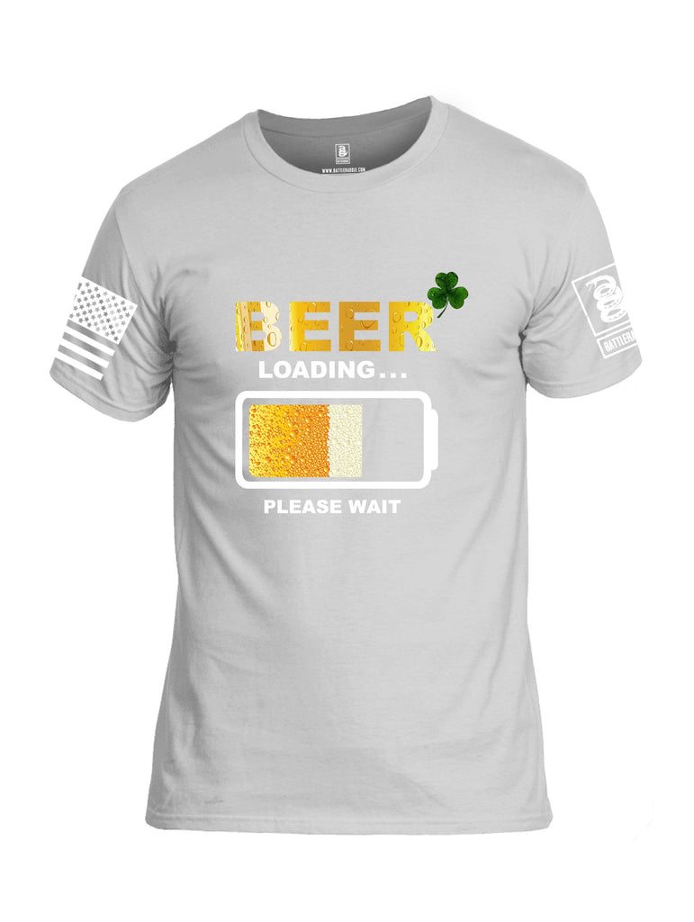 Battleraddle Beer White Sleeves Men Cotton Crew Neck T-Shirt