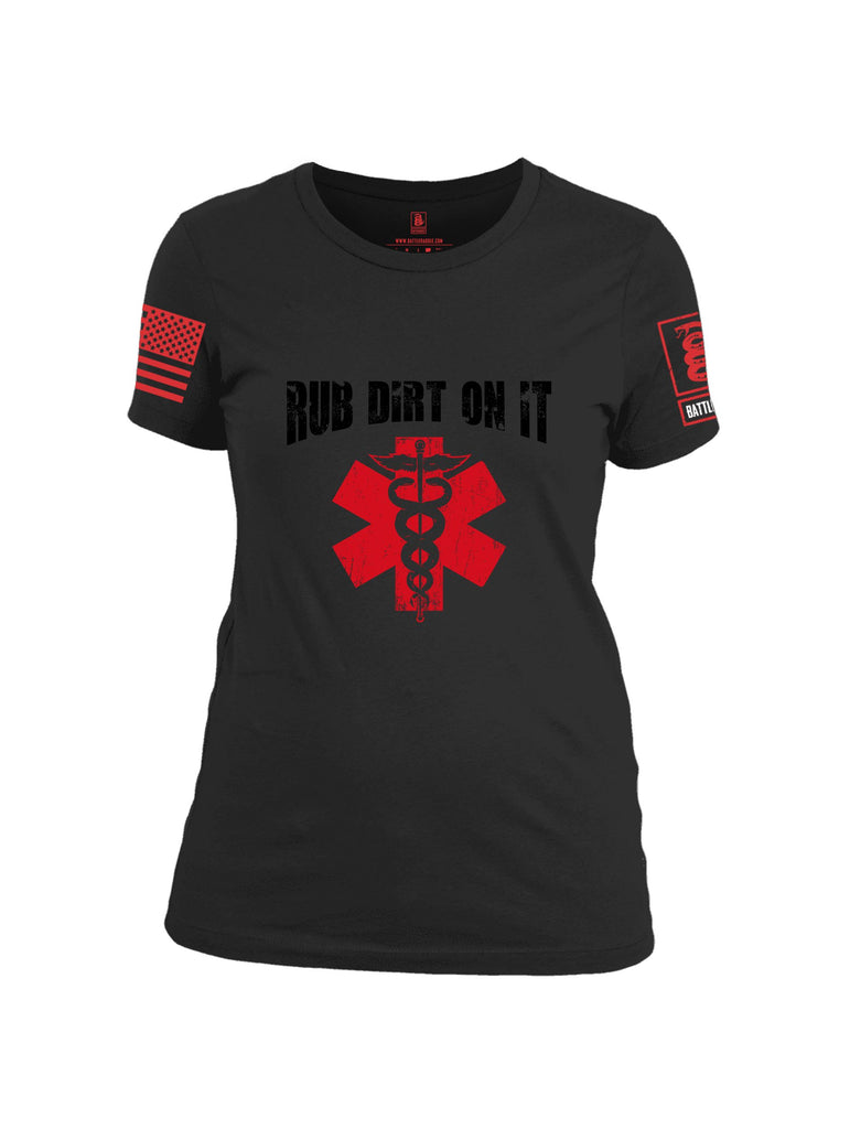 Battleraddle Rub Dirt On It Red Sleeves Women Cotton Crew Neck T-Shirt