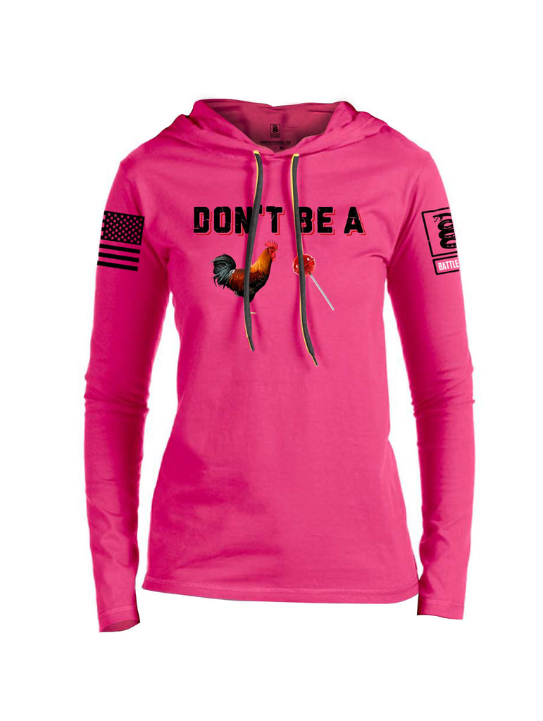 Battleraddle Don'T Be A Cock Sucker  Black Sleeves Women Cotton Thin Cotton Lightweight Hoodie