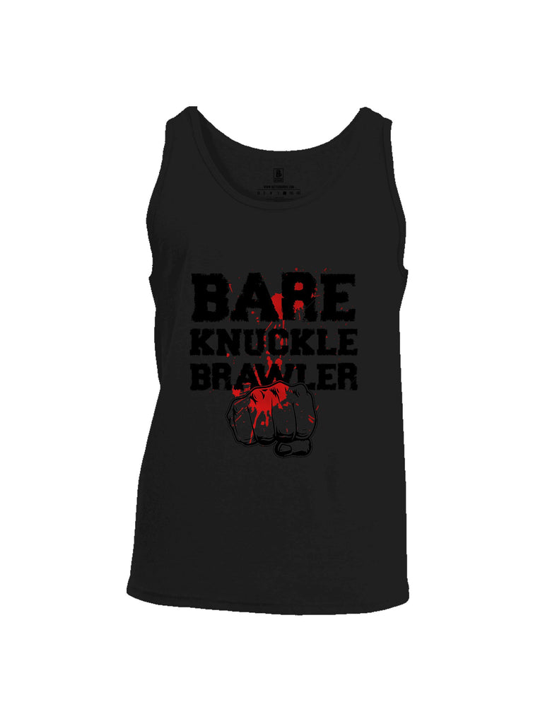 Battleraddle Bare Knuckle Brawler  Black Sleeves Men Cotton Cotton Tank Top