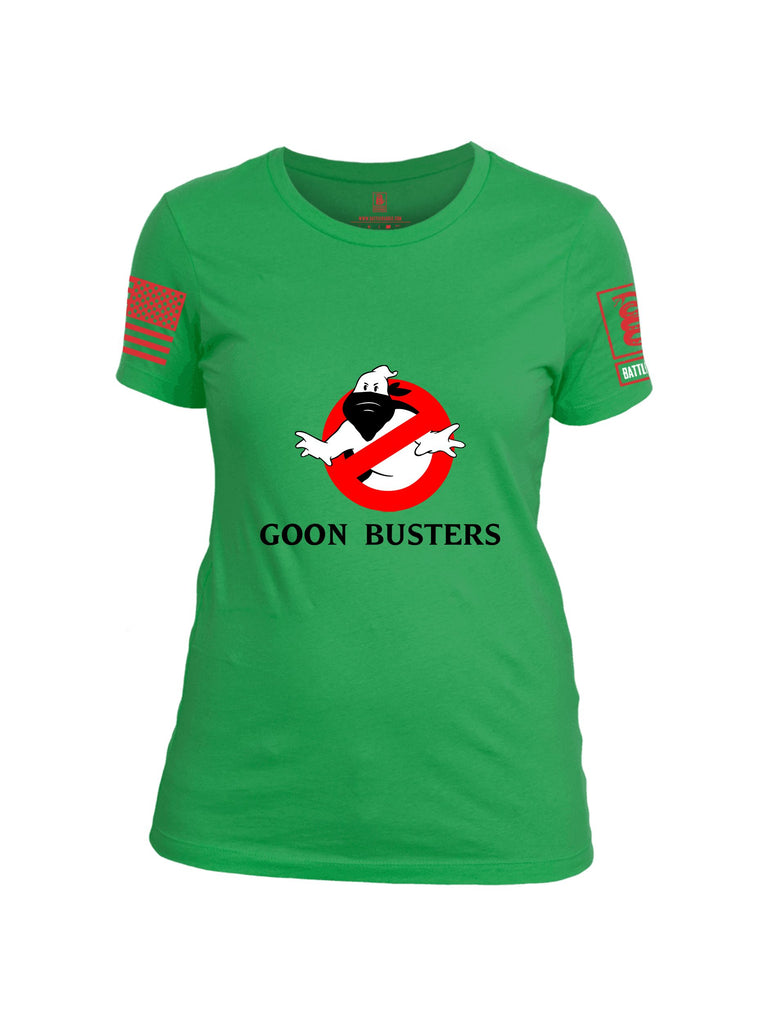 Battleraddle Goon Busters  Red Sleeves Women Cotton Crew Neck T-Shirt