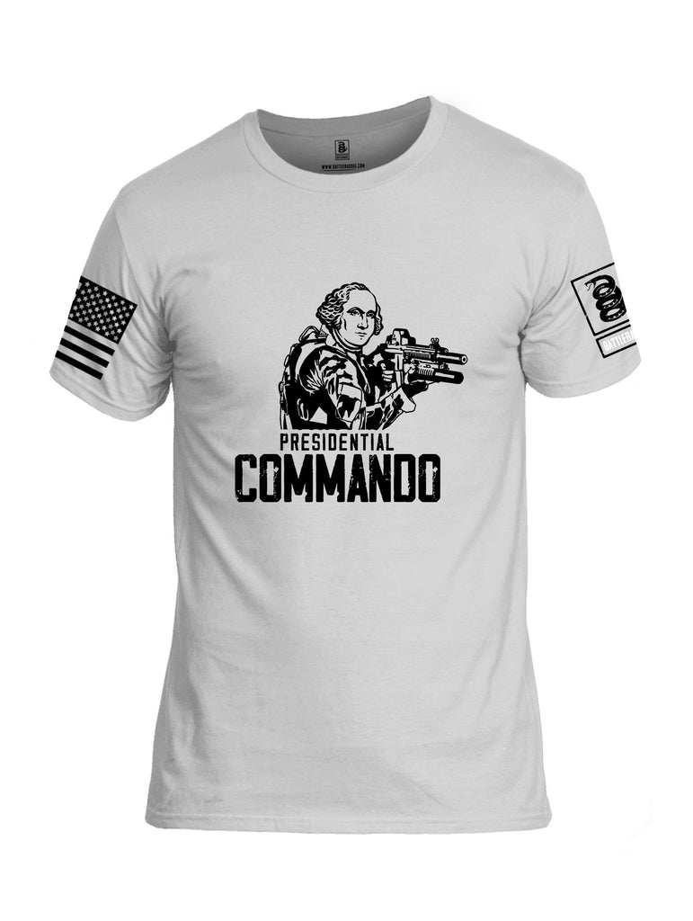 Battleraddle Presidential Commando Black Sleeves Men Cotton Crew Neck T-Shirt