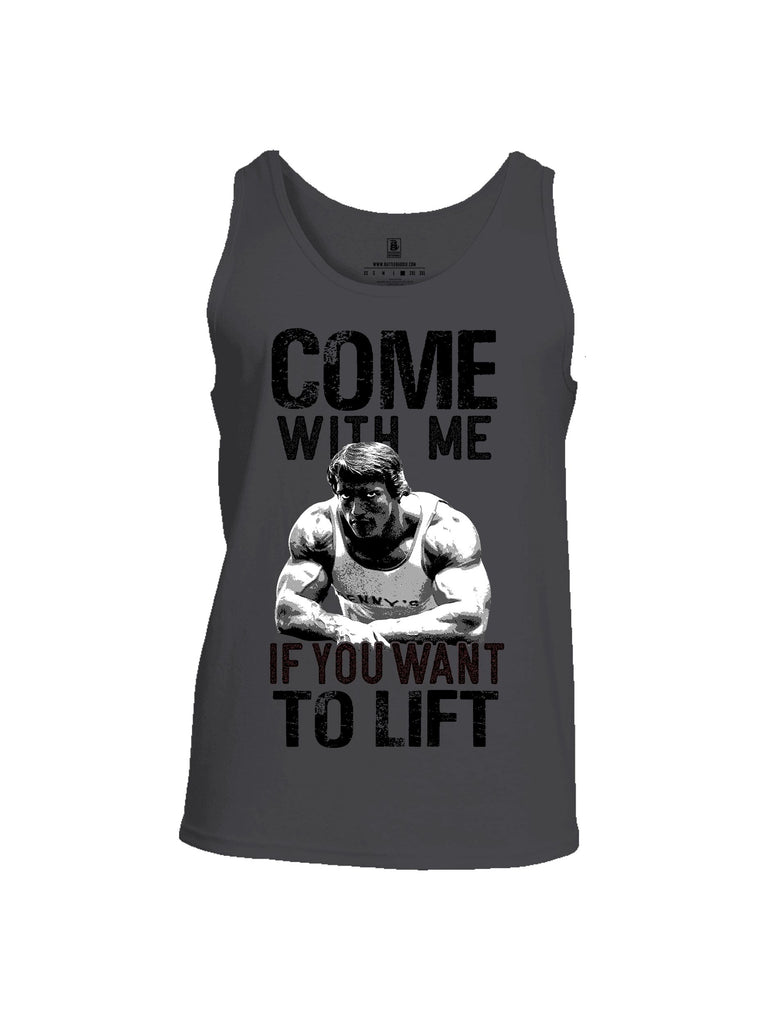 Battleraddle Come With Me If You Want To Lift  Black Sleeves Men Cotton Cotton Tank Top