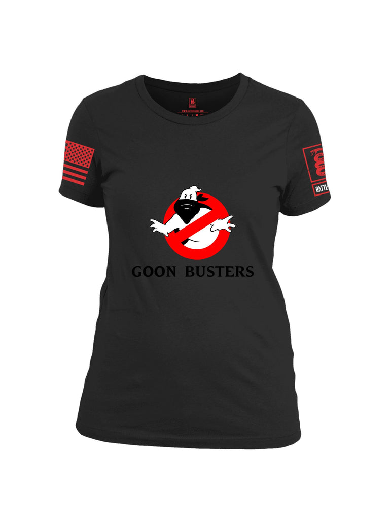 Battleraddle Goon Busters  Red Sleeves Women Cotton Crew Neck T-Shirt