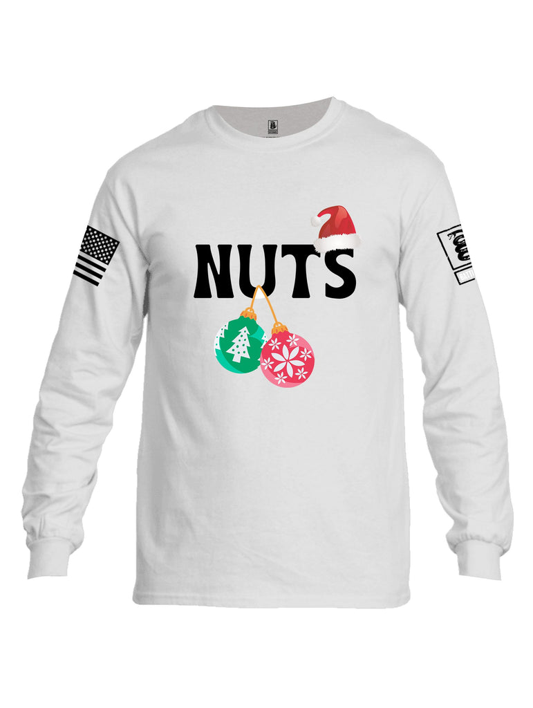 Battleraddle Nuts Christmas Black Sleeves Men Cotton Crew Neck Long Sleeve T Shirt