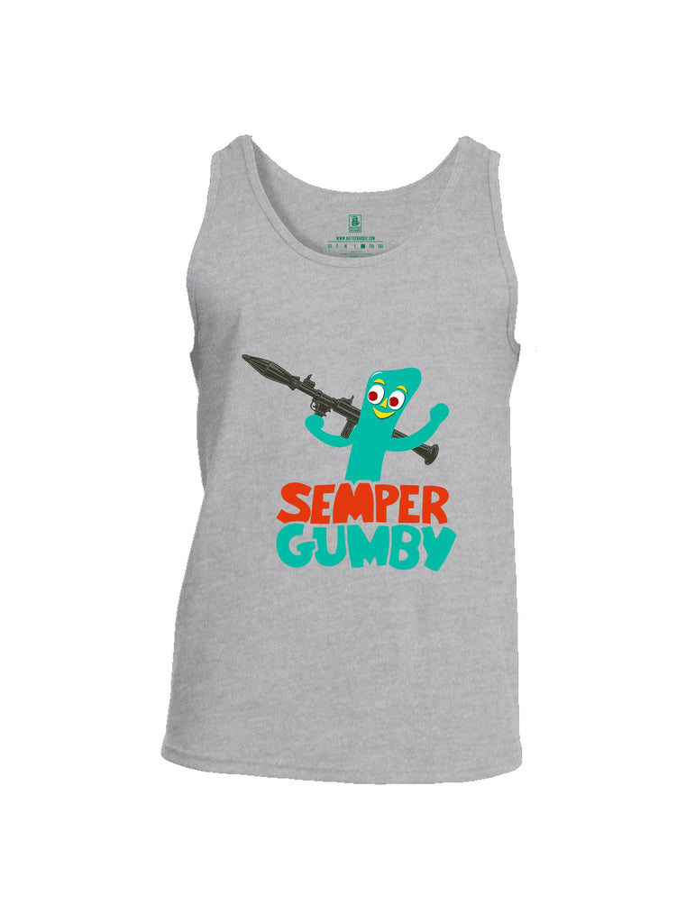 Battleraddle Semper Gumby Pearl Green Sleeves Men Cotton Cotton Tank Top