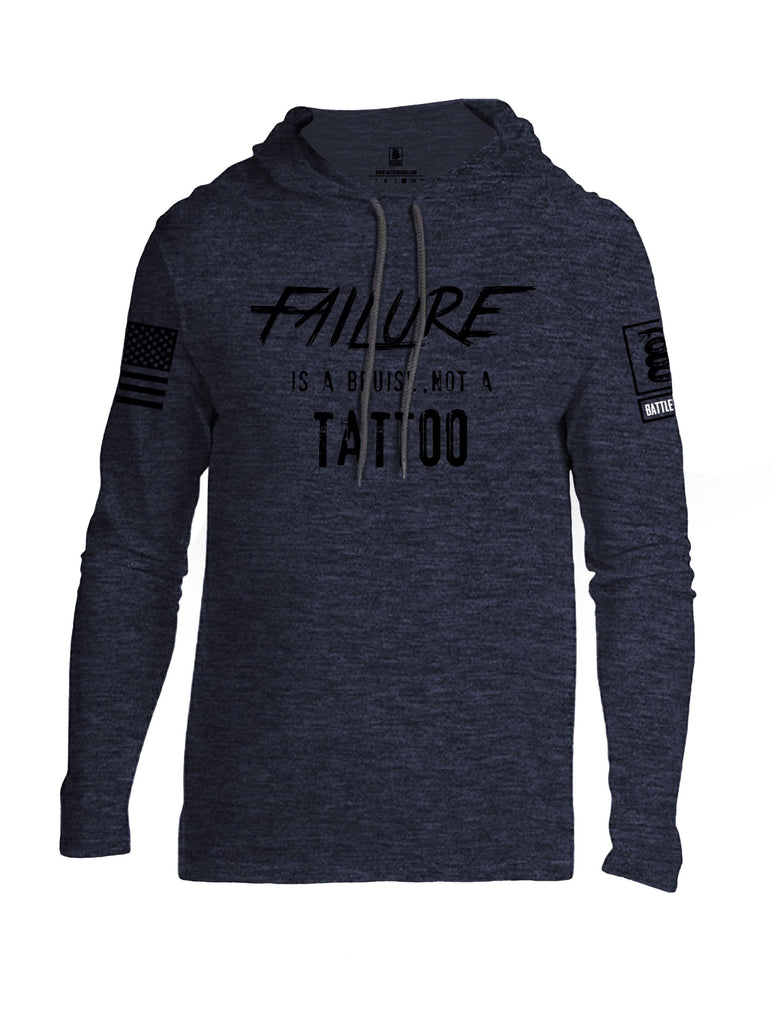 Battleraddle Failure Is A Bruise Black Sleeves Men Cotton Thin Cotton Lightweight Hoodie