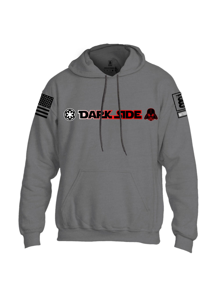 Battleraddle Darkside Black Sleeves Uni Cotton Blended Hoodie With Pockets