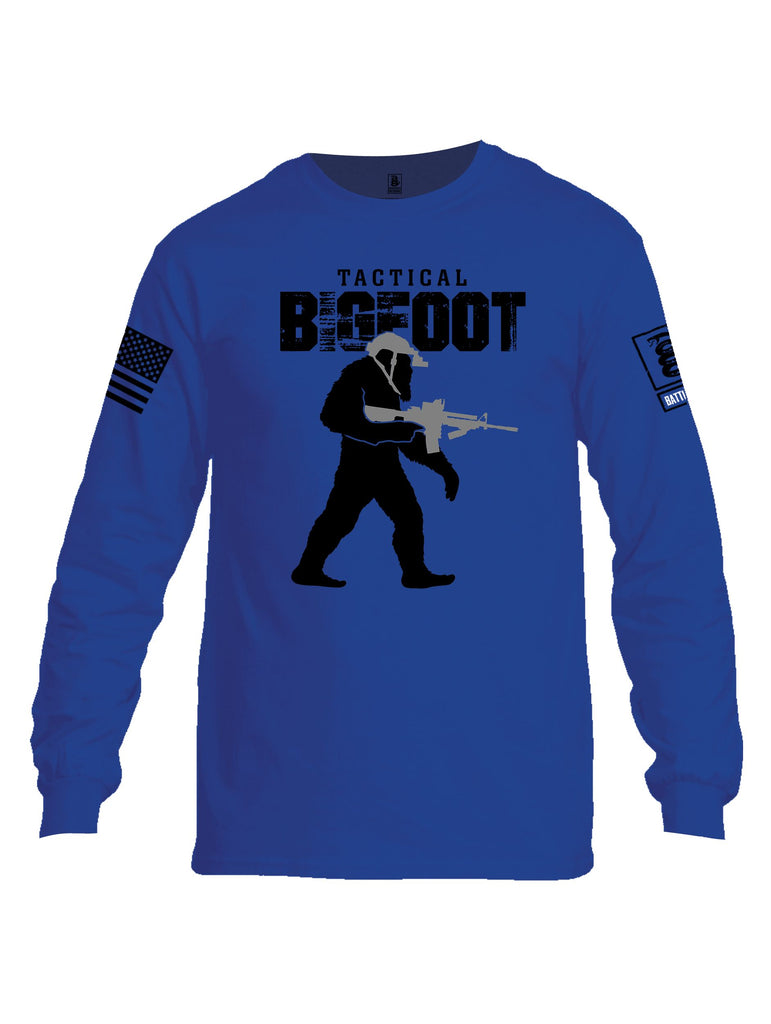 Battleraddle Tactical Bigfoot Black Sleeves Men Cotton Crew Neck Long Sleeve T Shirt