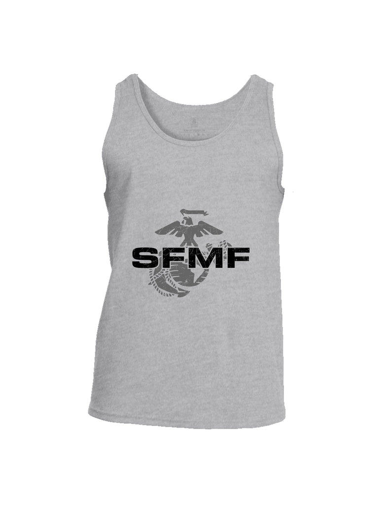 Battleraddle Sfmf Marine Grey Sleeves Men Cotton Cotton Tank Top