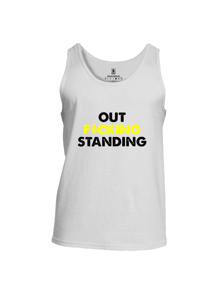 Battleraddle Out Fucking Standing Black Sleeves Men Cotton Cotton Tank Top