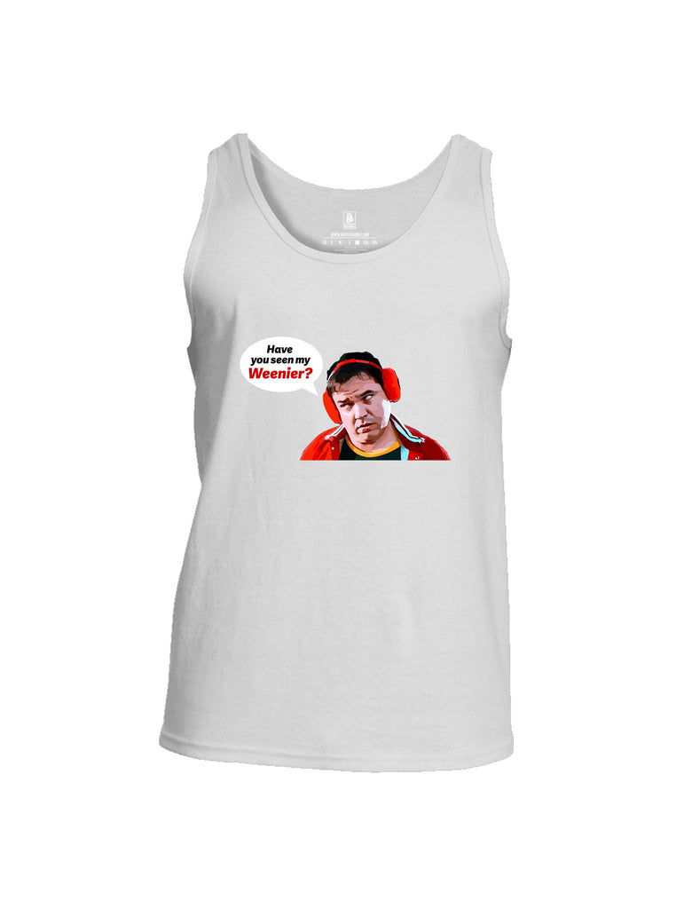 Battleraddle Have You Seen My Weenier  White Sleeves Men Cotton Cotton Tank Top