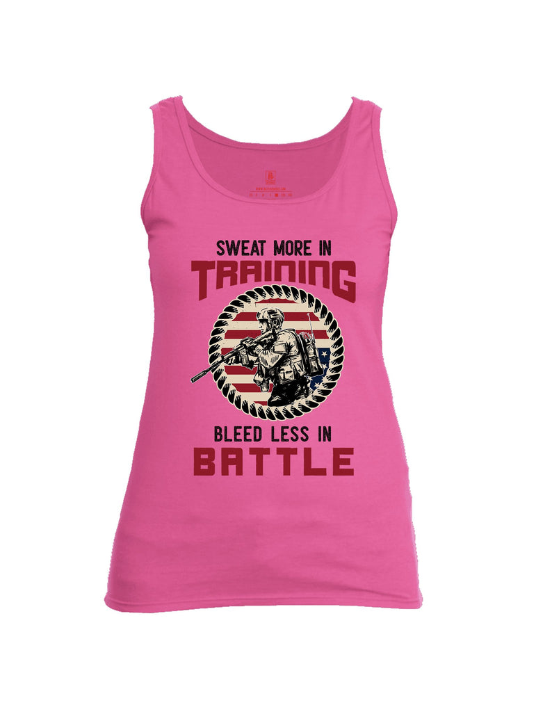 Battleraddle Sweat More In Training  Red Sleeves Women Cotton Cotton Tank Top