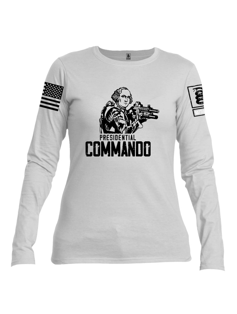 Battleraddle Presidential Commando Black Sleeves Women Cotton Crew Neck Long Sleeve T Shirt