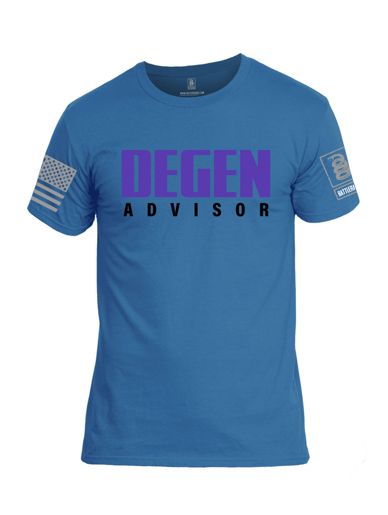 Battleraddle Degen Advisor Grey Sleeves Men Cotton Crew Neck T-Shirt