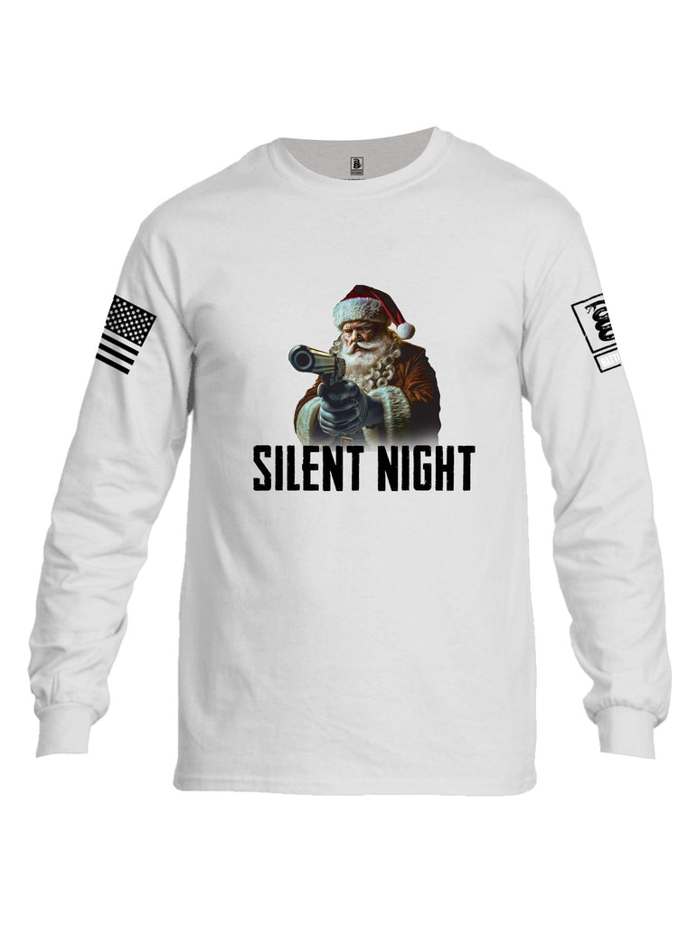 Battleraddle Silent Night Black Sleeves Men Cotton Crew Neck Long Sleeve T Shirt