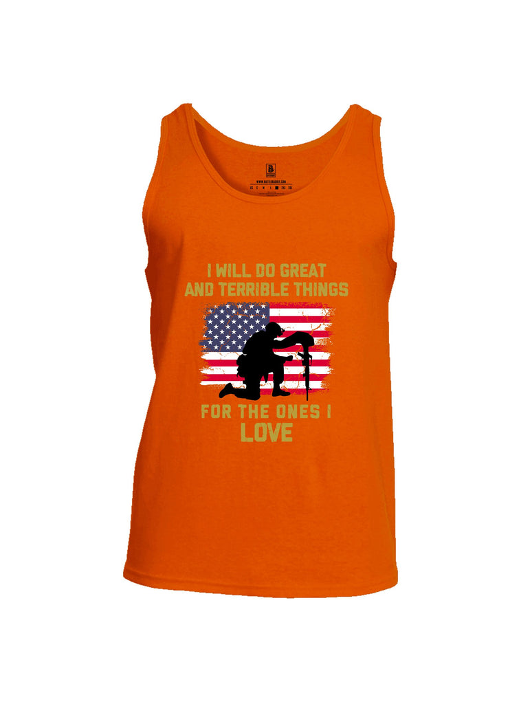 Battleraddle I Will Do Great  Black Sleeves Men Cotton Cotton Tank Top