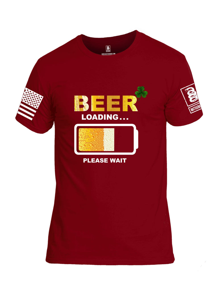 Battleraddle Beer White Sleeves Men Cotton Crew Neck T-Shirt