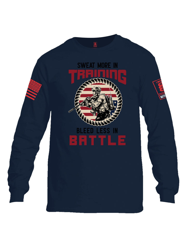 Battleraddle Sweat More In Training  Red Sleeves Men Cotton Crew Neck Long Sleeve T Shirt