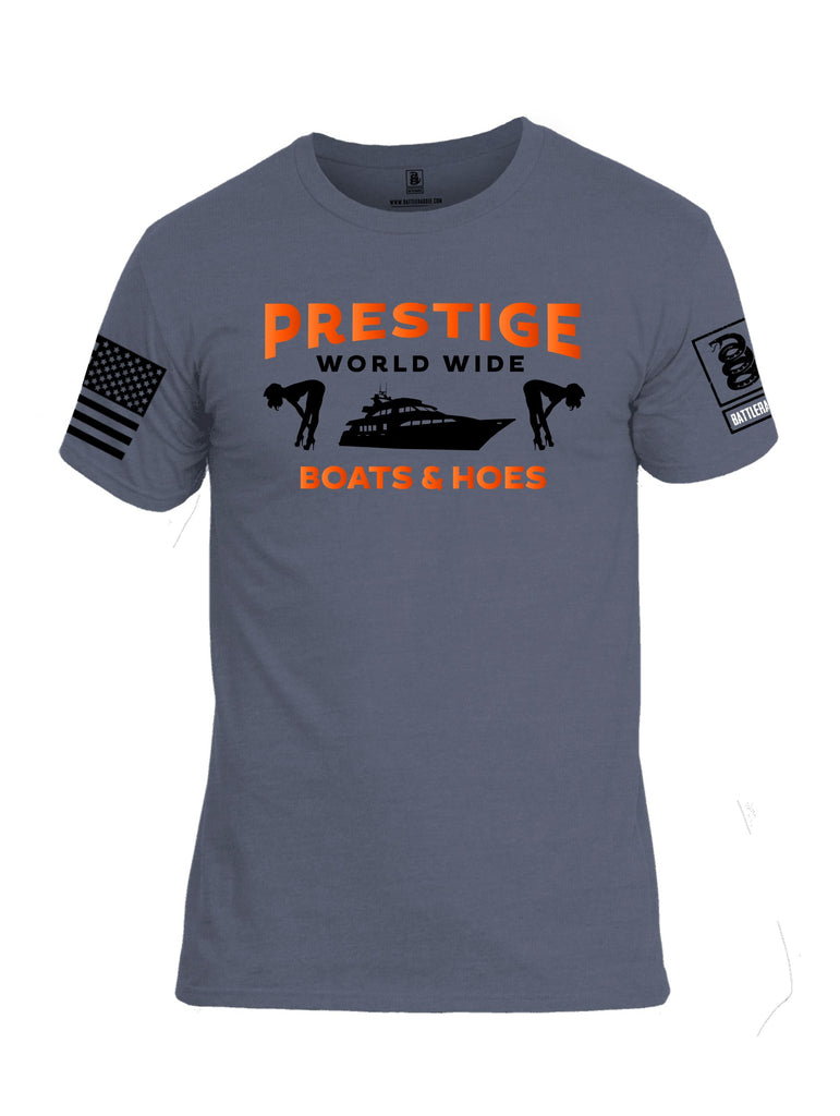 Battleraddle Prestige World Wide Black Sleeves Men Cotton Crew Neck T-Shirt