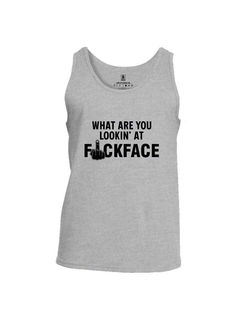 Battleraddle What Are You Lookin At Black Sleeves Men Cotton Cotton Tank Top