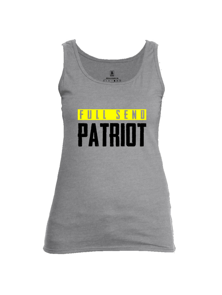 Battleraddle Full Send Patriot Black Sleeves Women Cotton Cotton Tank Top