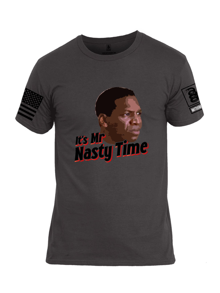 Battleraddle Its Mr Nasty Time Black Sleeves Men Cotton Crew Neck T-Shirt